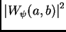 $ \left\vert W_{\psi}(a,b) \right\vert^2$