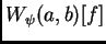 $ W_\psi(a,b)[f]$